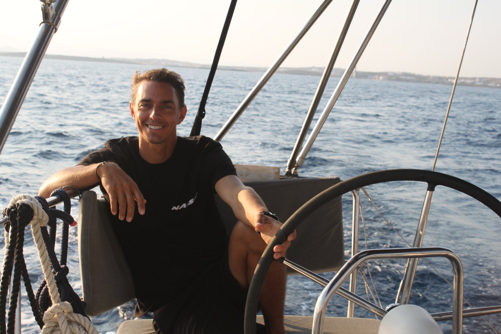 Marco Nigris onboard Bora Sailing