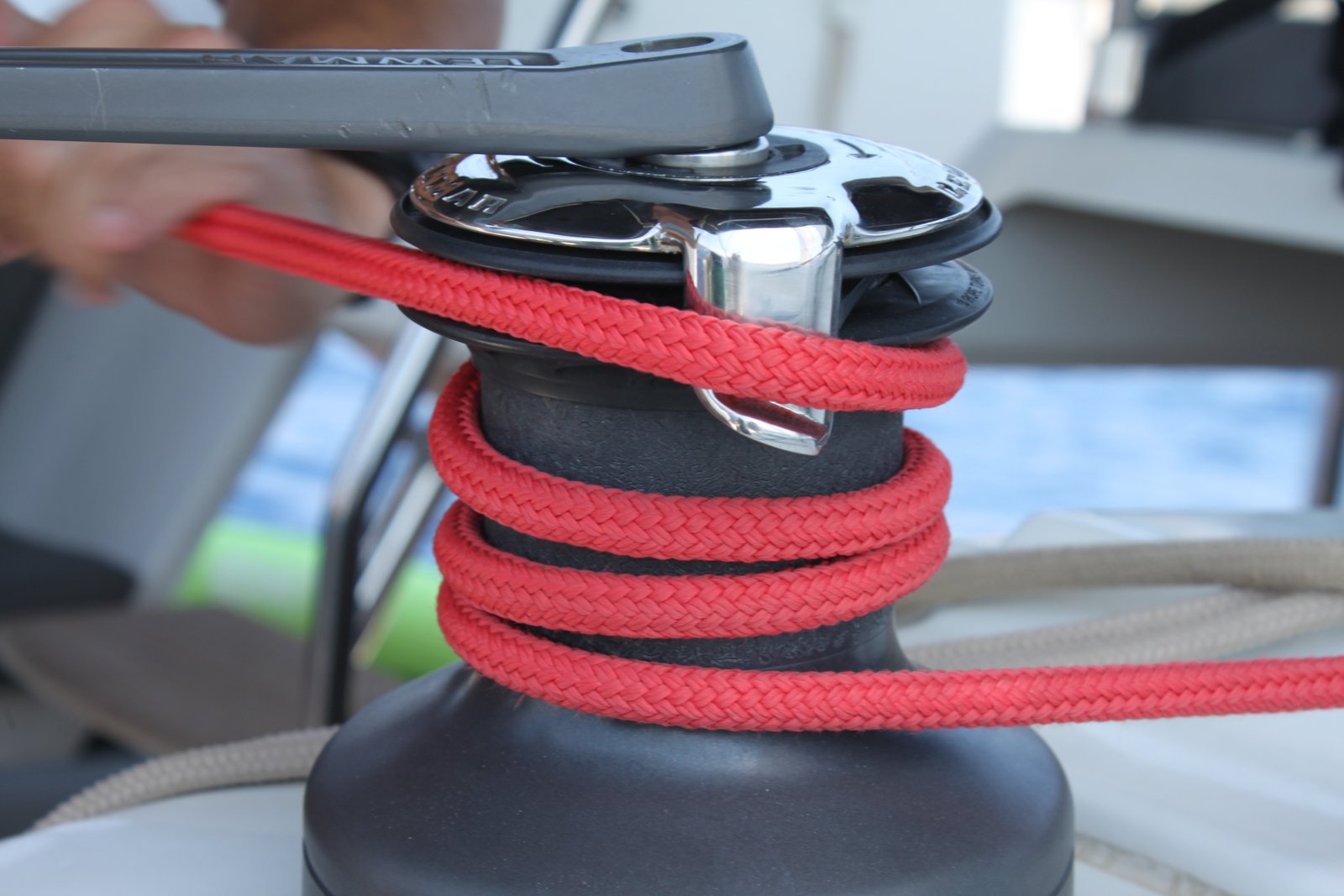 Sailing detail on board Bora Sailing